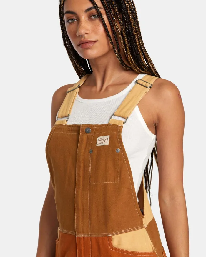 RVCA Pants Trader Overall Overalls Multi 8211 Women
