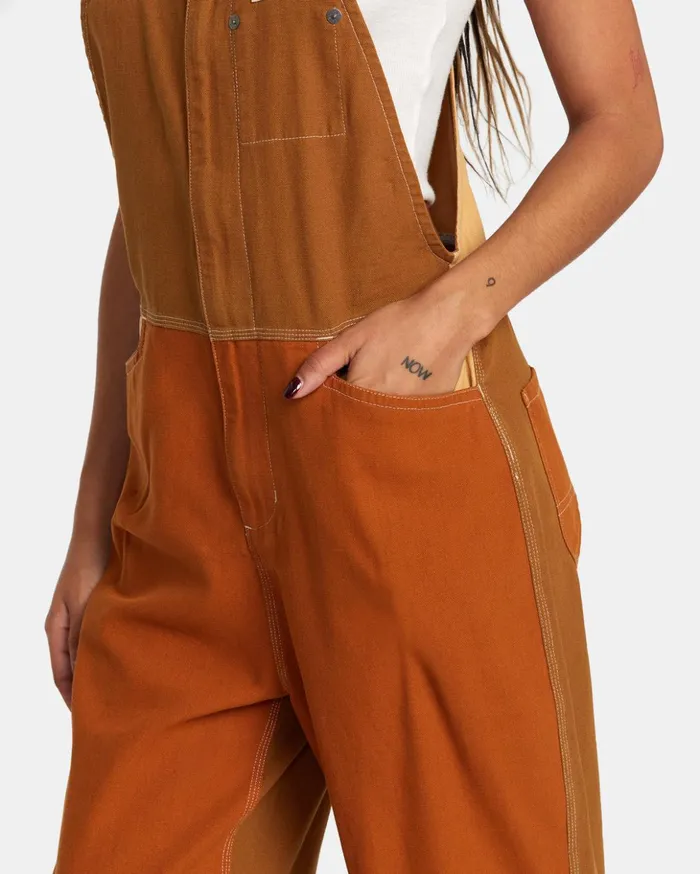 RVCA Pants Trader Overall Overalls Multi 8211 Women