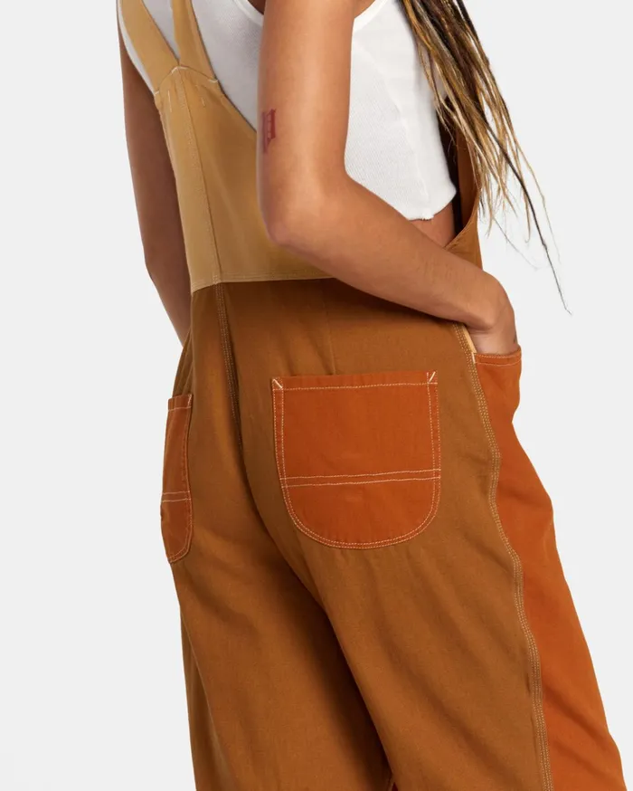 RVCA Pants Trader Overall Overalls Multi 8211 Women