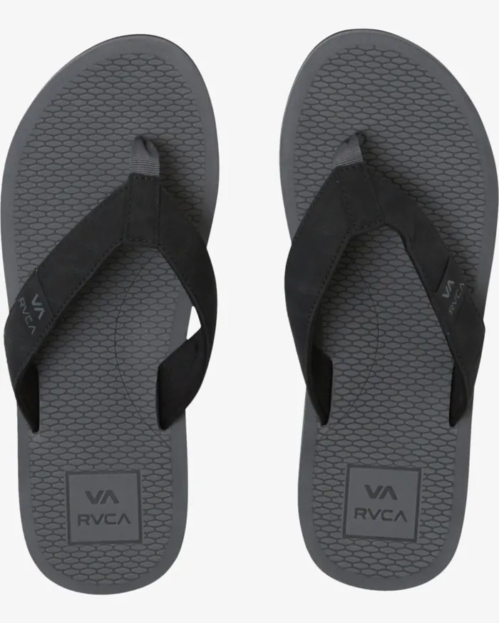 RVCA Sandals Sandbar Flip Flops Charcoal 8211 Men