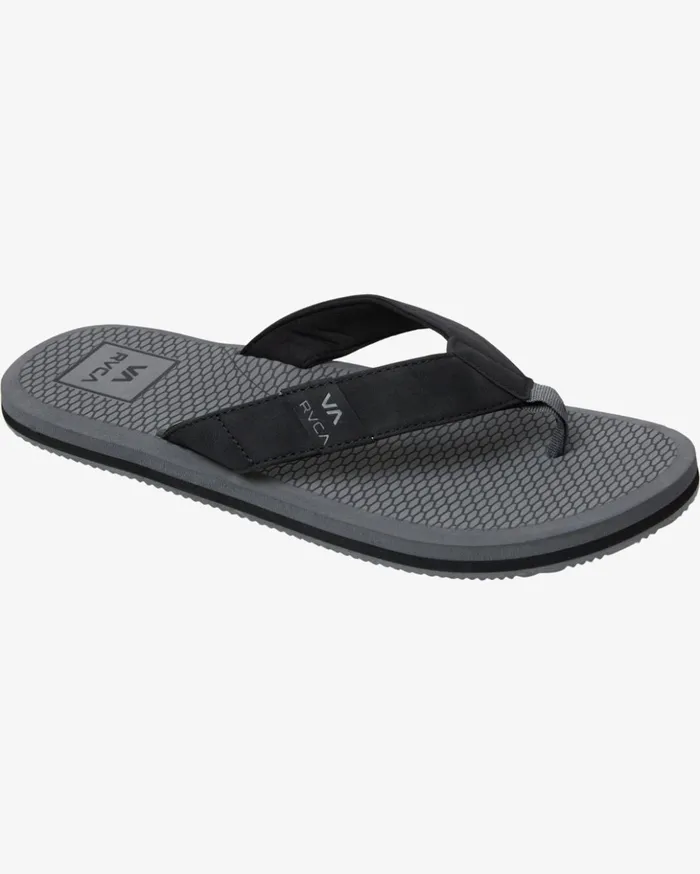 RVCA Sandals Sandbar Flip Flops Charcoal 8211 Men