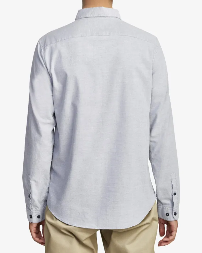 RVCA Shirts Flannels Thatll Do Stretch Long Sleeve Shirt Pavement 8211 Men