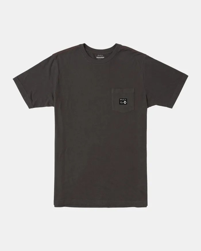 RVCA Short Sleeves ANP Pocket TShirt Pirate Black 8211 Men