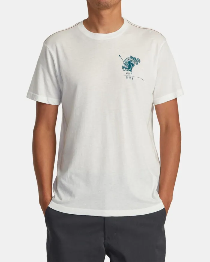 RVCA Short Sleeves Ben Horton Abyss Tee Antique White 8211 Men
