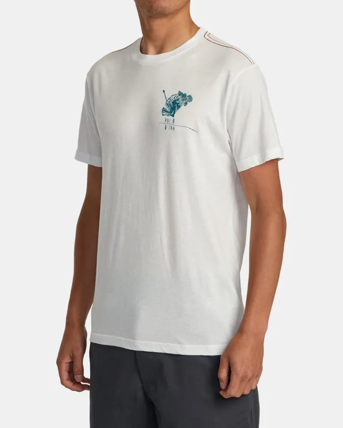 RVCA Short Sleeves Ben Horton Abyss Tee Antique White 8211 Men