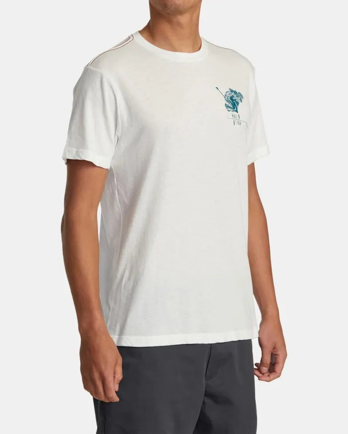 RVCA Short Sleeves Ben Horton Abyss Tee Antique White 8211 Men