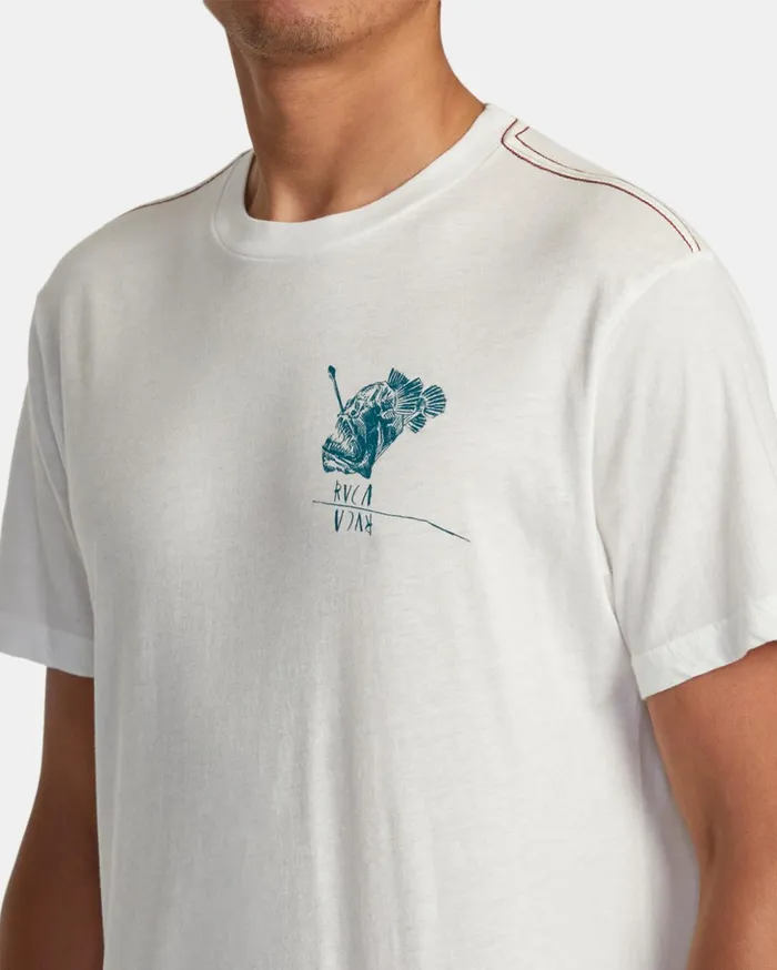 RVCA Short Sleeves Ben Horton Abyss Tee Antique White 8211 Men