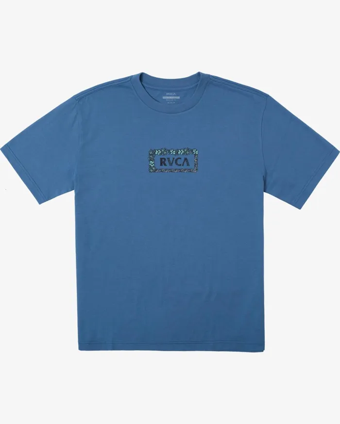 RVCA Short Sleeves Food Chain TShirt Cool Blue 8211 Men