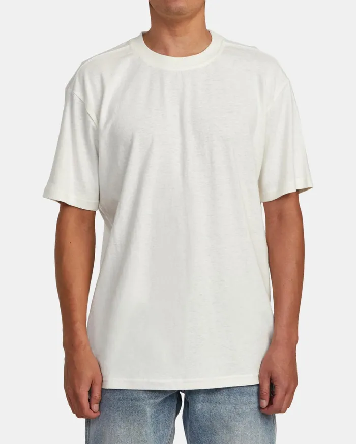 RVCA Short Sleeves HiGrade Hemp Tee Natural 8211 Men