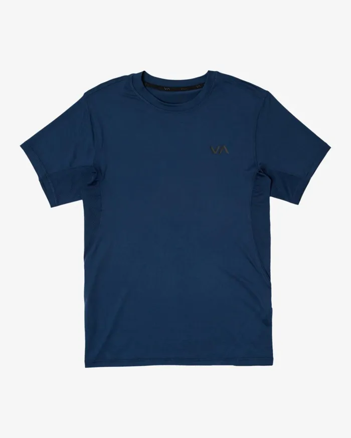 RVCA Short Sleeves Sport Vent Performance Tee Army Blue 8211 Men