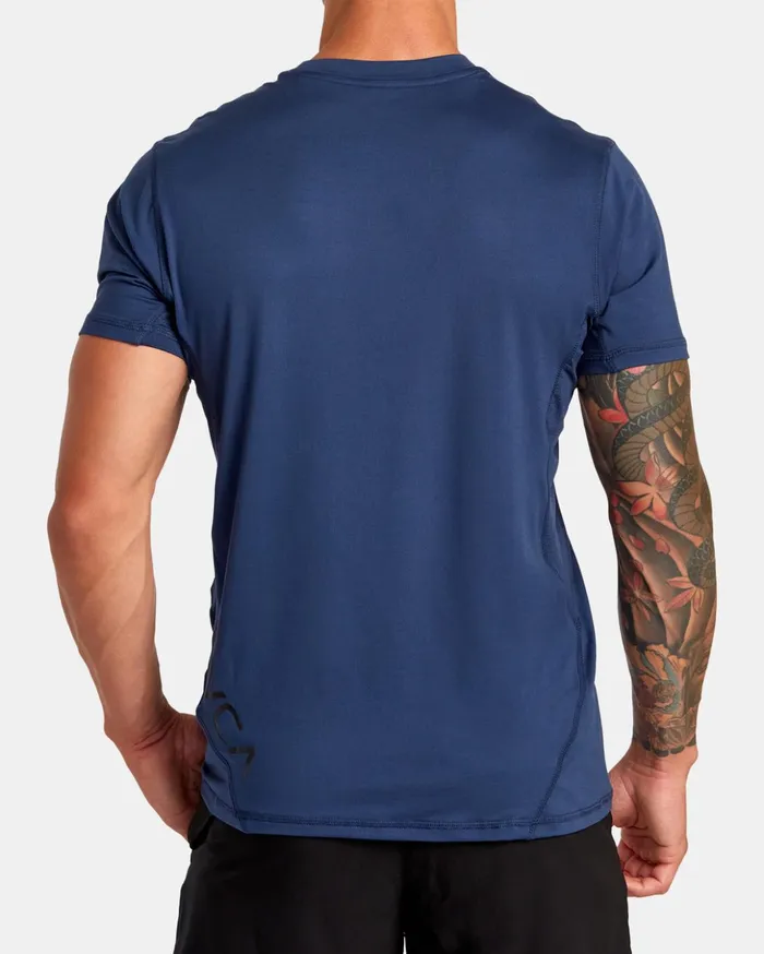 RVCA Short Sleeves Sport Vent Performance Tee Army Blue 8211 Men