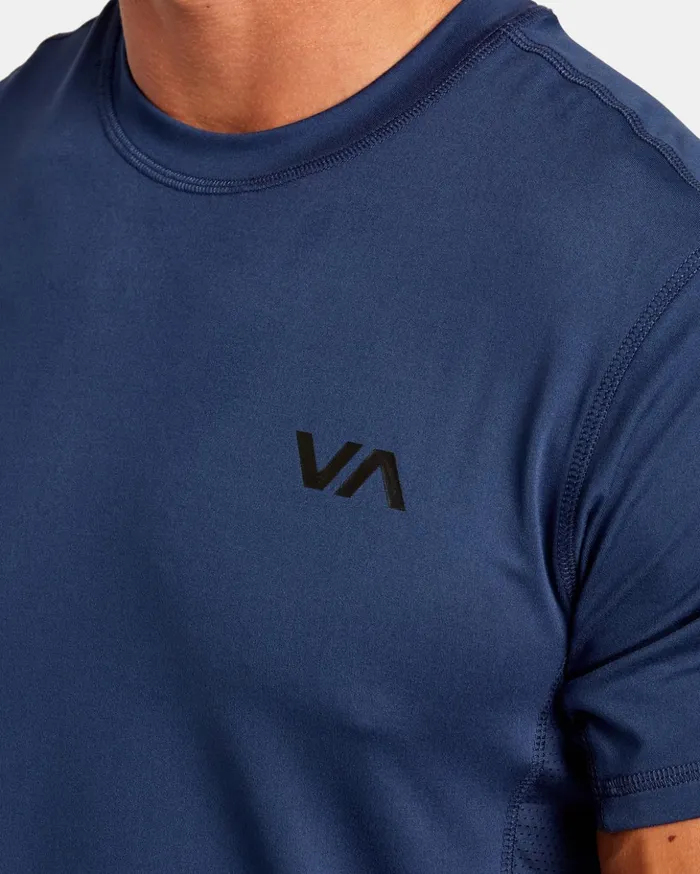 RVCA Short Sleeves Sport Vent Performance Tee Army Blue 8211 Men