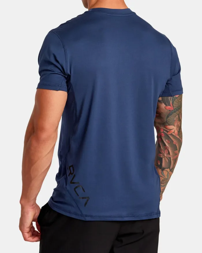 RVCA Short Sleeves Sport Vent Performance Tee Army Blue 8211 Men