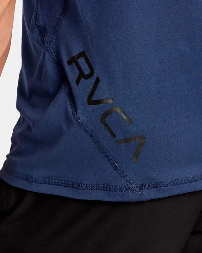 RVCA Short Sleeves Sport Vent Performance Tee Army Blue 8211 Men