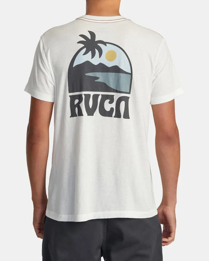 RVCA Short Sleeves Sundowner Tee Antique White 8211 Men