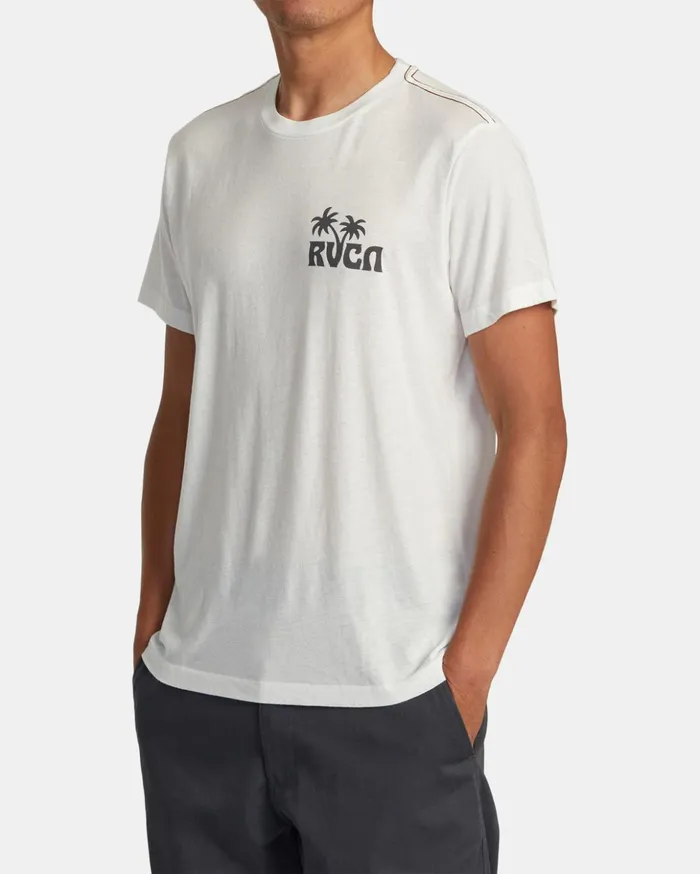 RVCA Short Sleeves Sundowner Tee Antique White 8211 Men