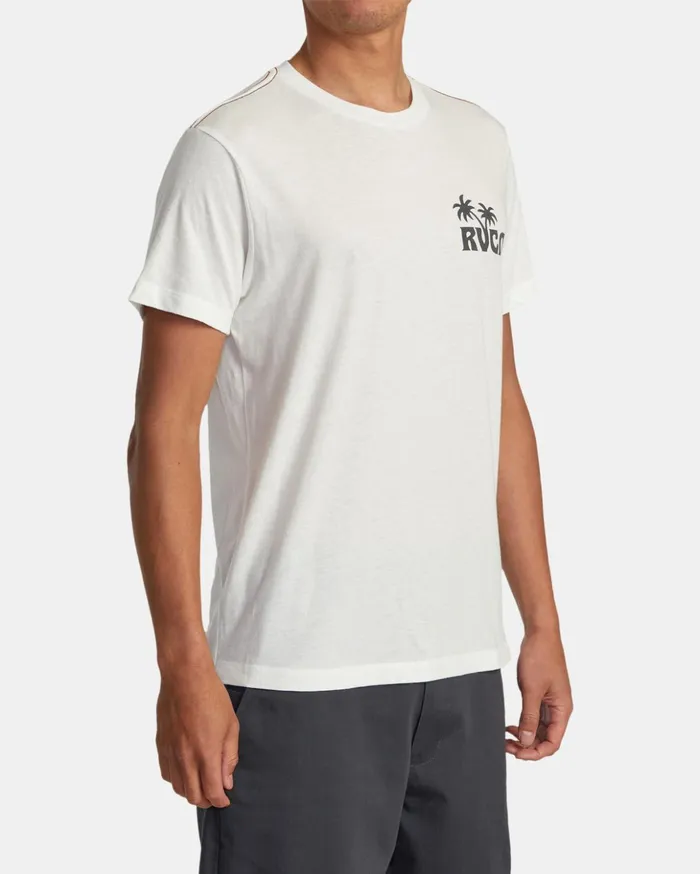 RVCA Short Sleeves Sundowner Tee Antique White 8211 Men