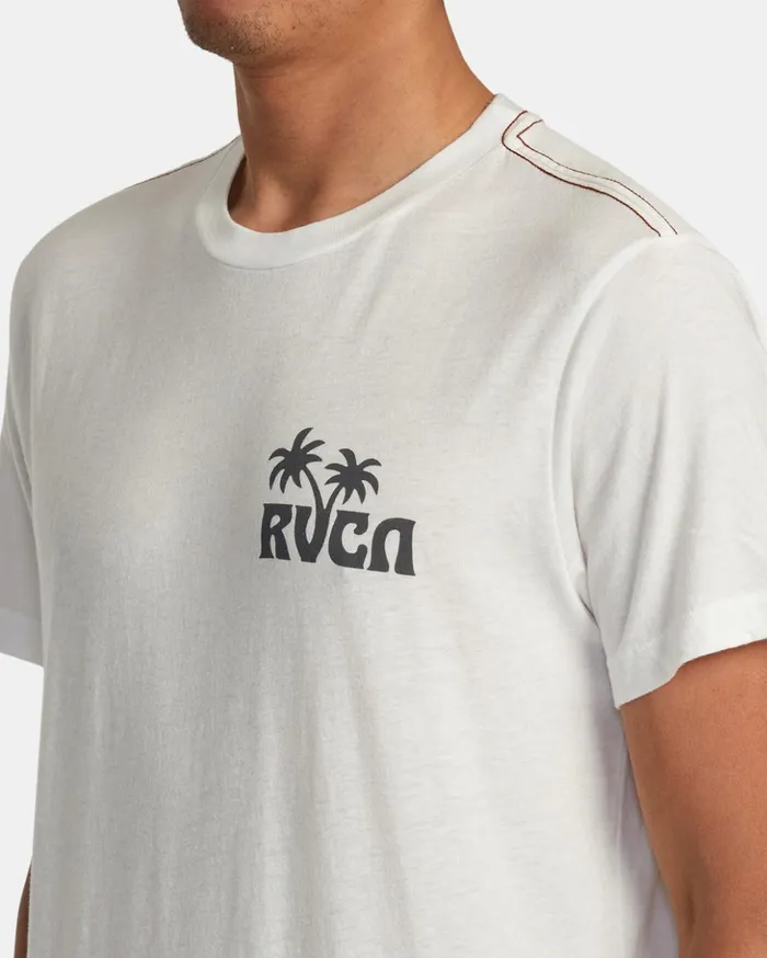 RVCA Short Sleeves Sundowner Tee Antique White 8211 Men