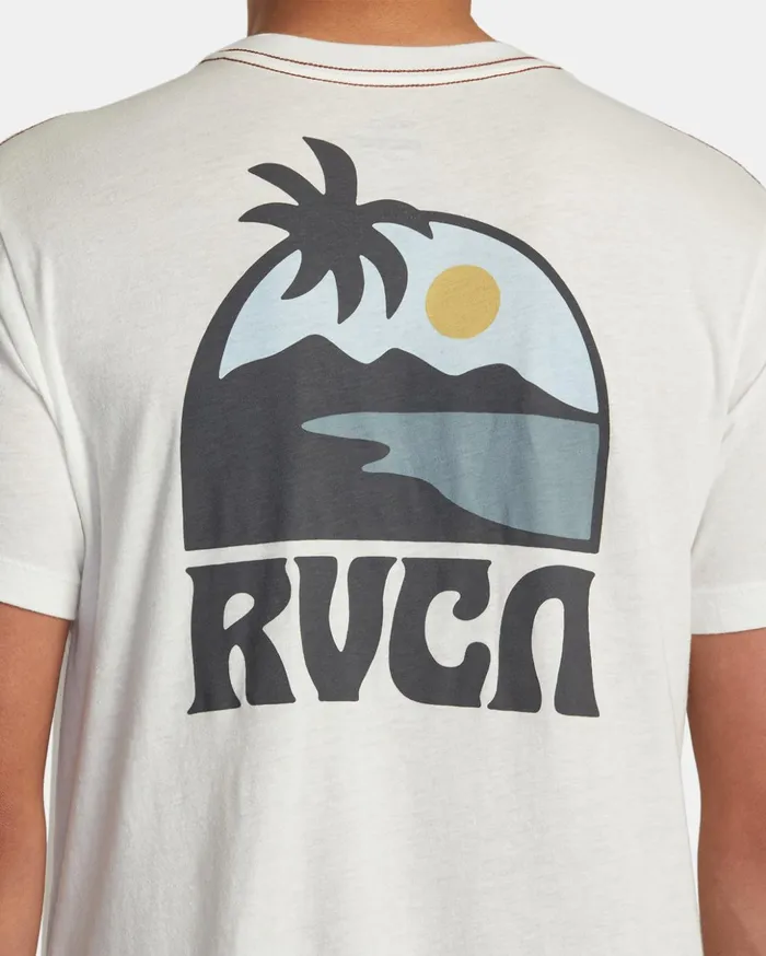 RVCA Short Sleeves Sundowner Tee Antique White 8211 Men