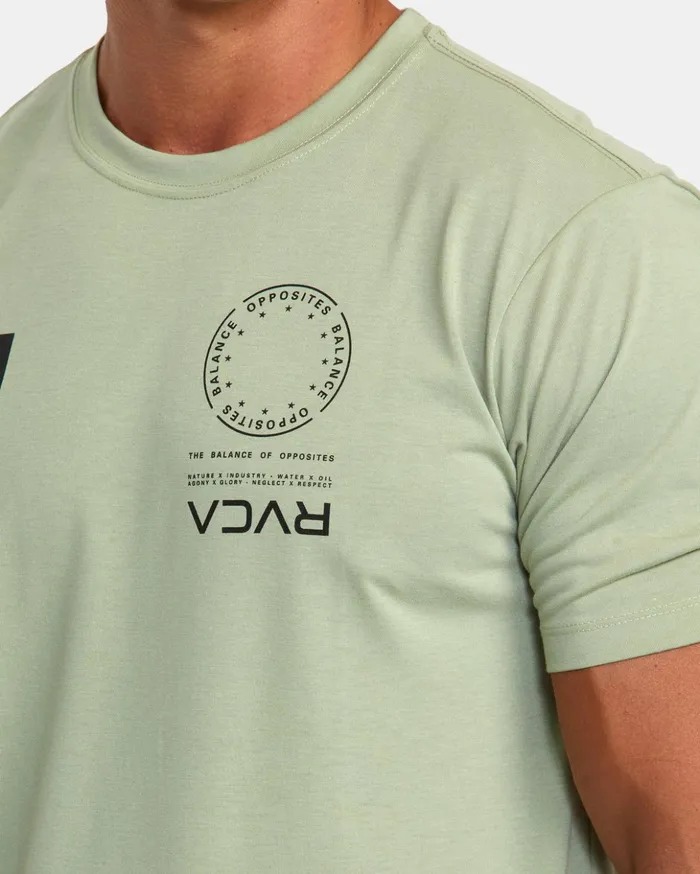 RVCA Short Sleeves VA Mark Tee Grey Army 8211 Men