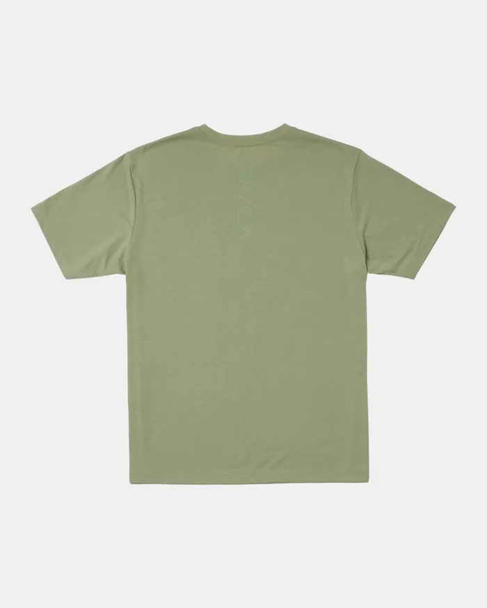 RVCA Short Sleeves VA Mark Tee Grey Army 8211 Men