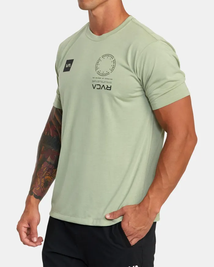 RVCA Short Sleeves VA Mark Tee Grey Army 8211 Men