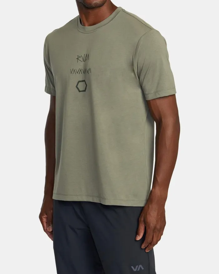 RVCA Short Sleeves VA Scrap Elements TShirt Army 8211 Men