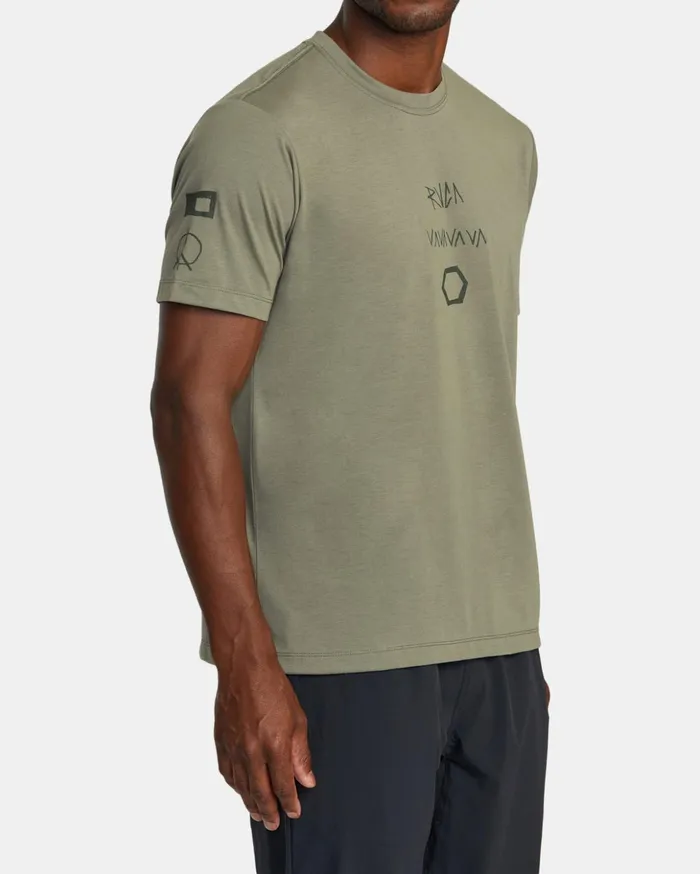 RVCA Short Sleeves VA Scrap Elements TShirt Army 8211 Men