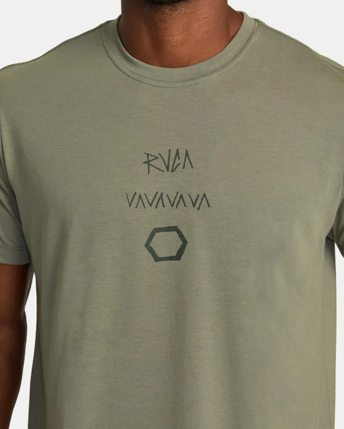 RVCA Short Sleeves VA Scrap Elements TShirt Army 8211 Men
