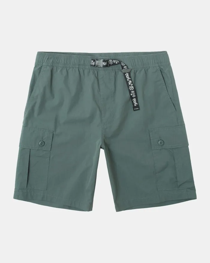 RVCA Shorts Hybrids Civic Utility 18034 Elastic Shorts Balsam Green 8211 Men
