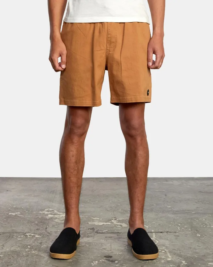 RVCA Shorts Hybrids Escape Elastic Waist Walkshorts 17 Camel 8211 Men