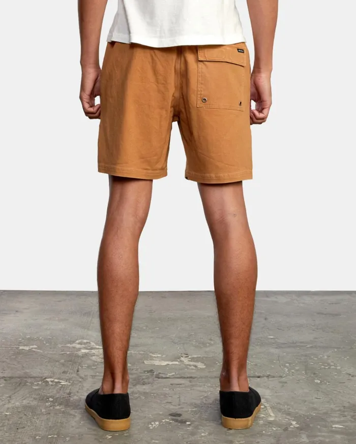 RVCA Shorts Hybrids Escape Elastic Waist Walkshorts 17 Camel 8211 Men