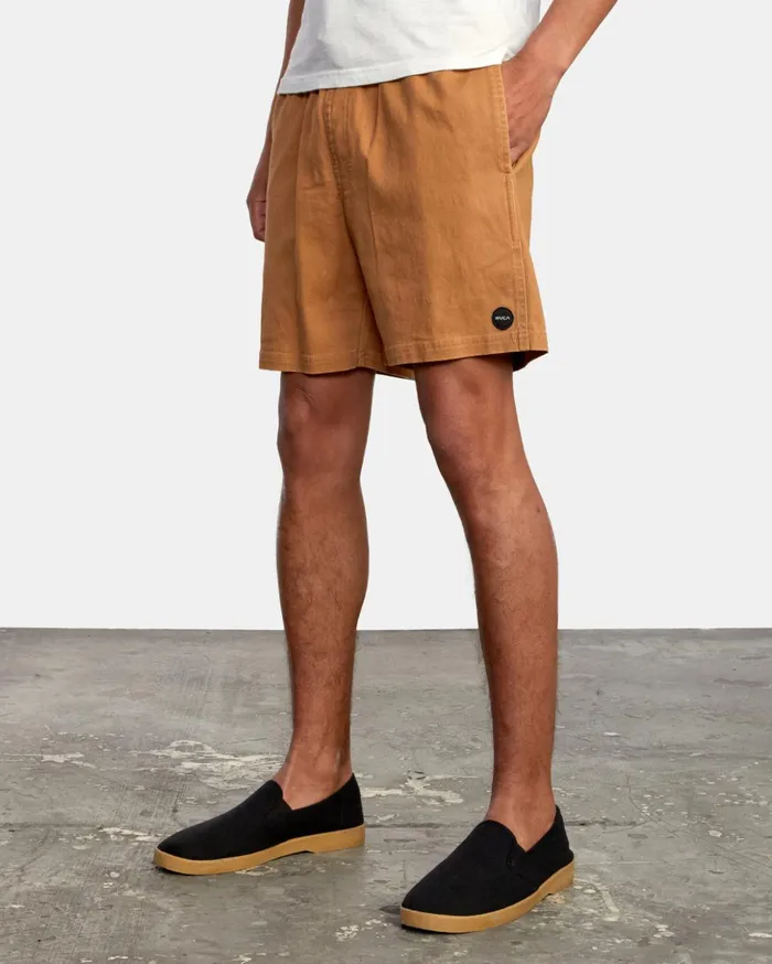 RVCA Shorts Hybrids Escape Elastic Waist Walkshorts 17 Camel 8211 Men