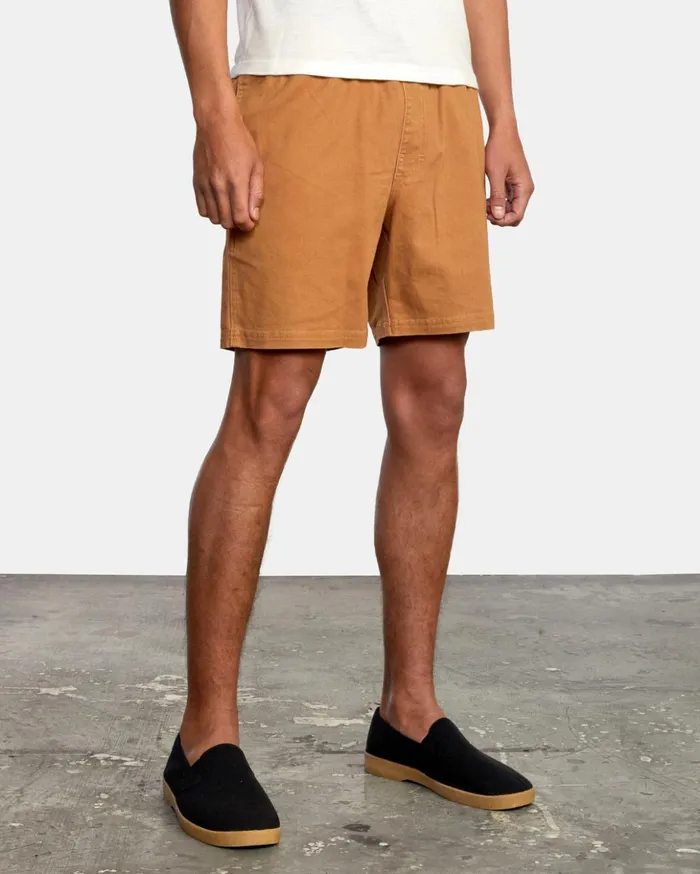 RVCA Shorts Hybrids Escape Elastic Waist Walkshorts 17 Camel 8211 Men