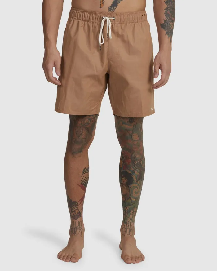 RVCA Shorts Hybrids Opposites Elastic Waist Hybrid Amphibian Shorts Copper 8211 Men