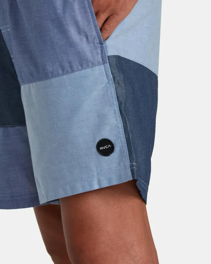 RVCA Shorts Hybrids Patchwork Elastic 17034 Elastic Shorts Blue 8211 Men