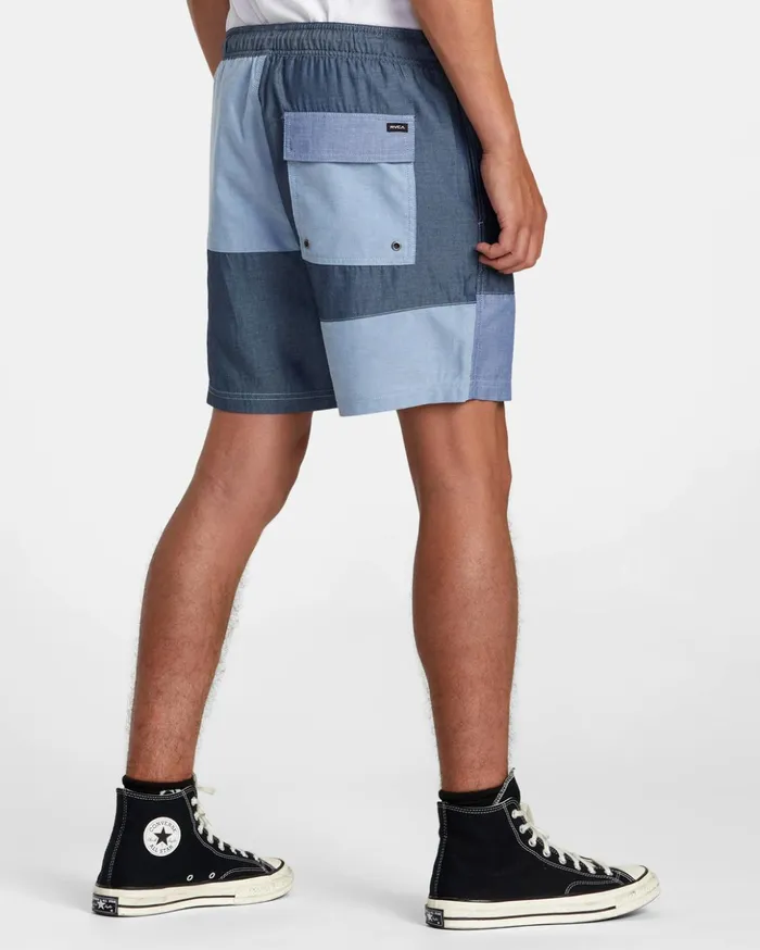 RVCA Shorts Hybrids Patchwork Elastic 17034 Elastic Shorts Blue 8211 Men