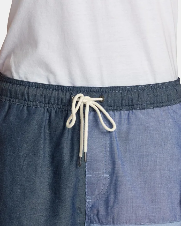 RVCA Shorts Hybrids Patchwork Elastic 17034 Elastic Shorts Blue 8211 Men