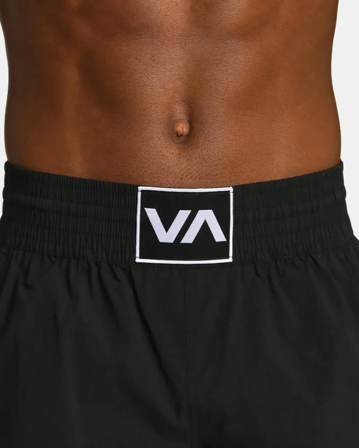 RVCA Shorts Hybrids Spartan Elastic Waist Training Shorts 17034 Black 8211 Men RVCA Shorts Hybrids Spartan Elastic Waist Training Shorts 17034 Black 8211 Men