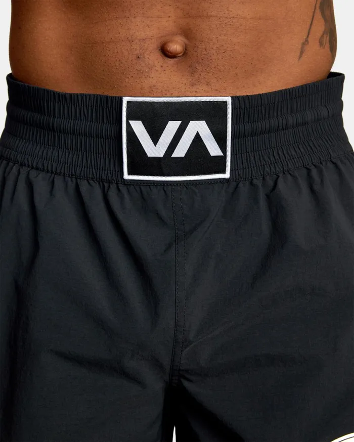 RVCA Shorts Hybrids Spartan Elastic Waist Training Shorts 17034 Black 8211 Men RVCA Shorts Hybrids Spartan Elastic Waist Training Shorts 17034 Black 8211 Men