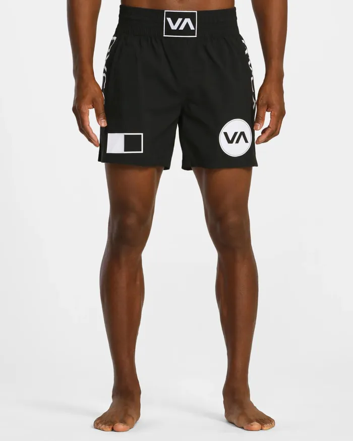 RVCA Shorts Hybrids Spartan Elastic Waist Training Shorts 17034 Black 8211 Men RVCA Shorts Hybrids Spartan Elastic Waist Training Shorts 17034 Black 8211 Men