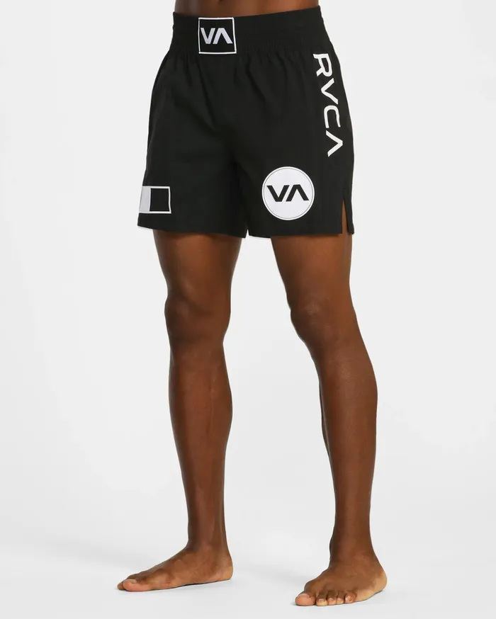 RVCA Shorts Hybrids Spartan Elastic Waist Training Shorts 17034 Black 8211 Men RVCA Shorts Hybrids Spartan Elastic Waist Training Shorts 17034 Black 8211 Men