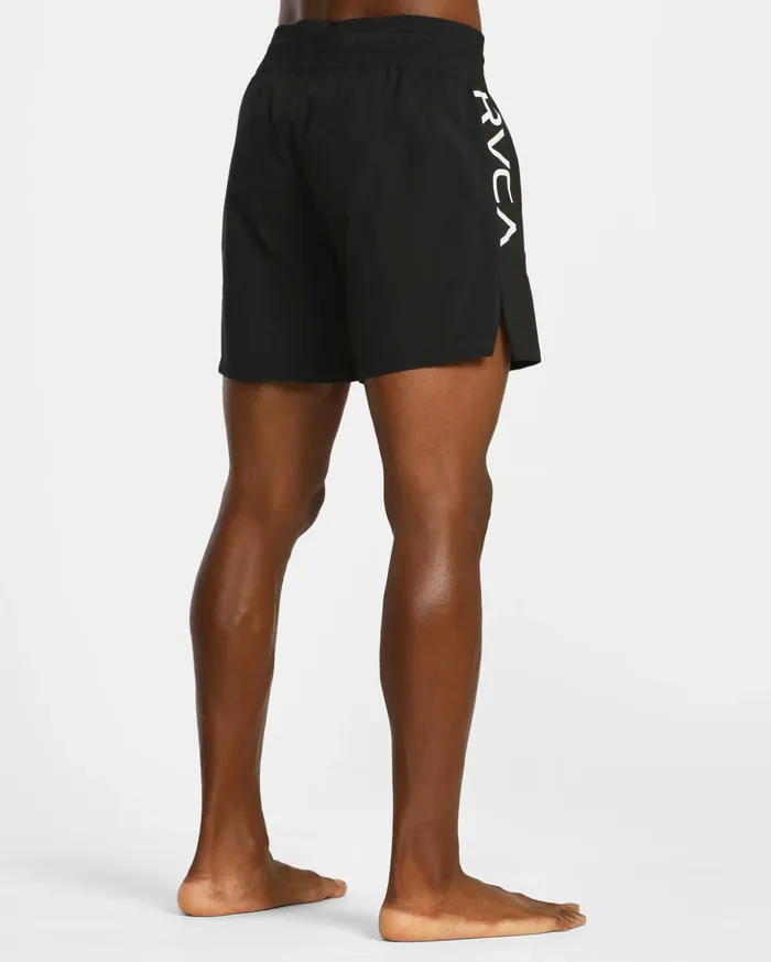 RVCA Shorts Hybrids Spartan Elastic Waist Training Shorts 17034 Black 8211 Men RVCA Shorts Hybrids Spartan Elastic Waist Training Shorts 17034 Black 8211 Men
