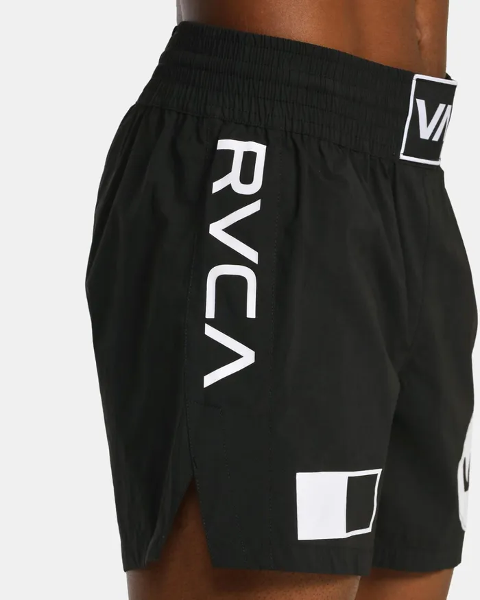 RVCA Shorts Hybrids Spartan Elastic Waist Training Shorts 17034 Black 8211 Men RVCA Shorts Hybrids Spartan Elastic Waist Training Shorts 17034 Black 8211 Men