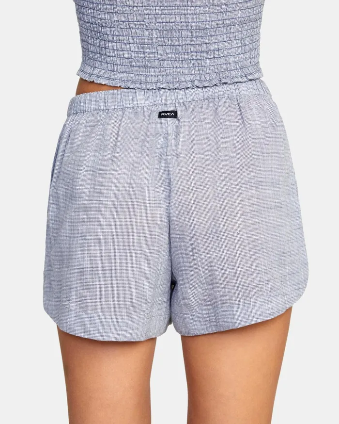 RVCA Shorts Skirts Houndstooth New Yume Drawcord Shorts Blue Grey 8211 Women RVCA Shorts Skirts Houndstooth New Yume Drawcord Shorts Blue Grey 8211 Women