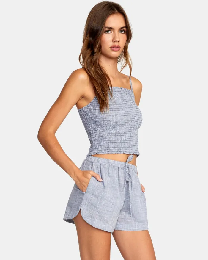 RVCA Shorts Skirts Houndstooth New Yume Drawcord Shorts Blue Grey 8211 Women RVCA Shorts Skirts Houndstooth New Yume Drawcord Shorts Blue Grey 8211 Women