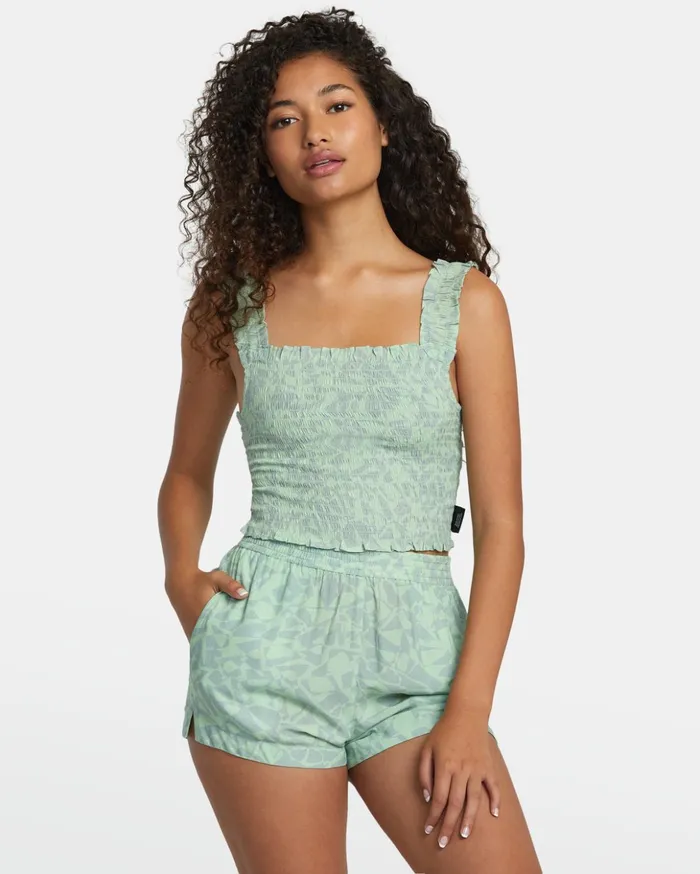 RVCA Shorts Skirts Sawyer Eco Viscose Shorts Seafoam 8211 Women