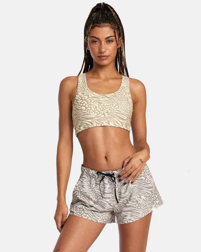 RVCA Shorts Skirts VA Essential LowRise Yogger Sport Shorts Zeetah 8211 Women