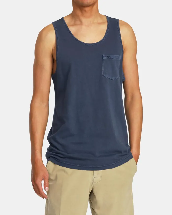 RVCA Tank Tops PTC Pigment Tank TShirt Moody Blue 8211 Men