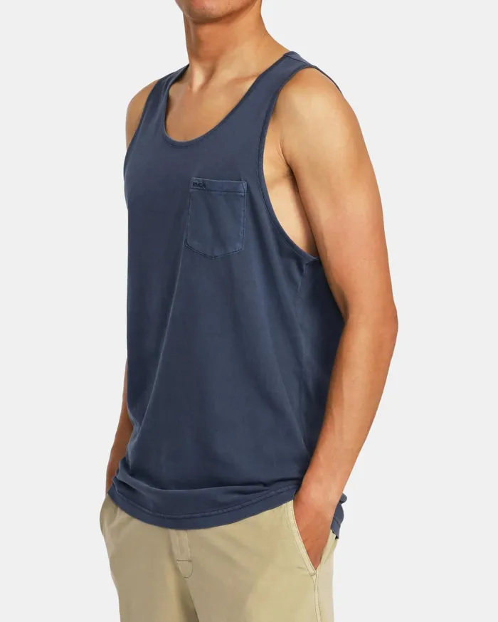 RVCA Tank Tops PTC Pigment Tank TShirt Moody Blue 8211 Men